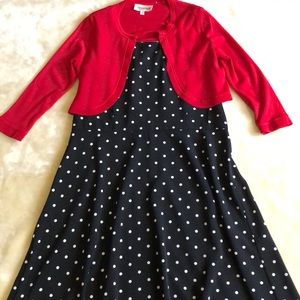 Studio Polka Dot 2 Piece Dress Set.